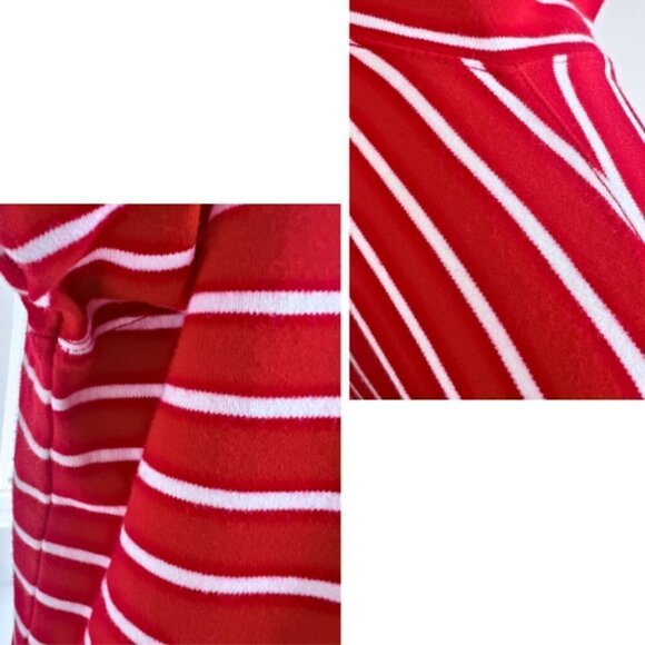 LANDS END Striped Red White Knit Turtleneck Size L - Picture 14 of 15
